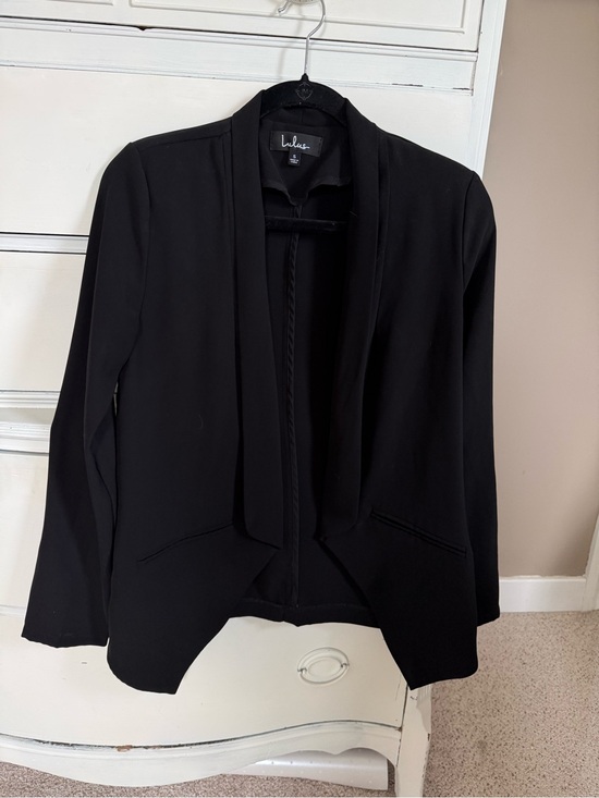 Lulus Jackets & Blazers - Lulu's Black Draped Open-Front Women's Blazer
